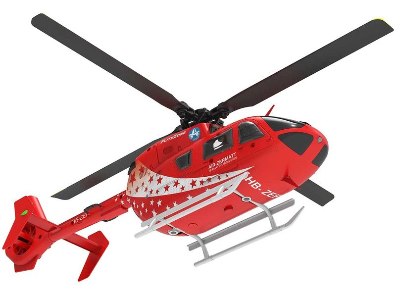 FliteZone Helikopter EC135 Air Zermatt 4-Kanal, 6G, RTF Kleiner Singlerotor EC135 Hubschrauber in Air Zermatt Lackierung mit 6G Gyro