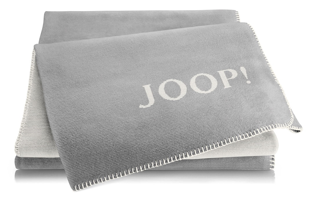 JOOP! Wohndecke MELANGE DOUBLEFACE 150 x 200 cm grau