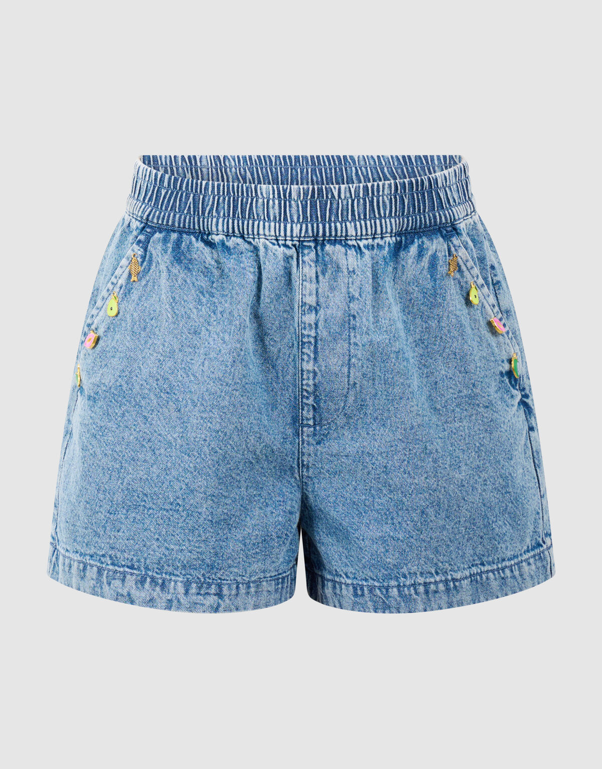 Charm Denim Short Blauw