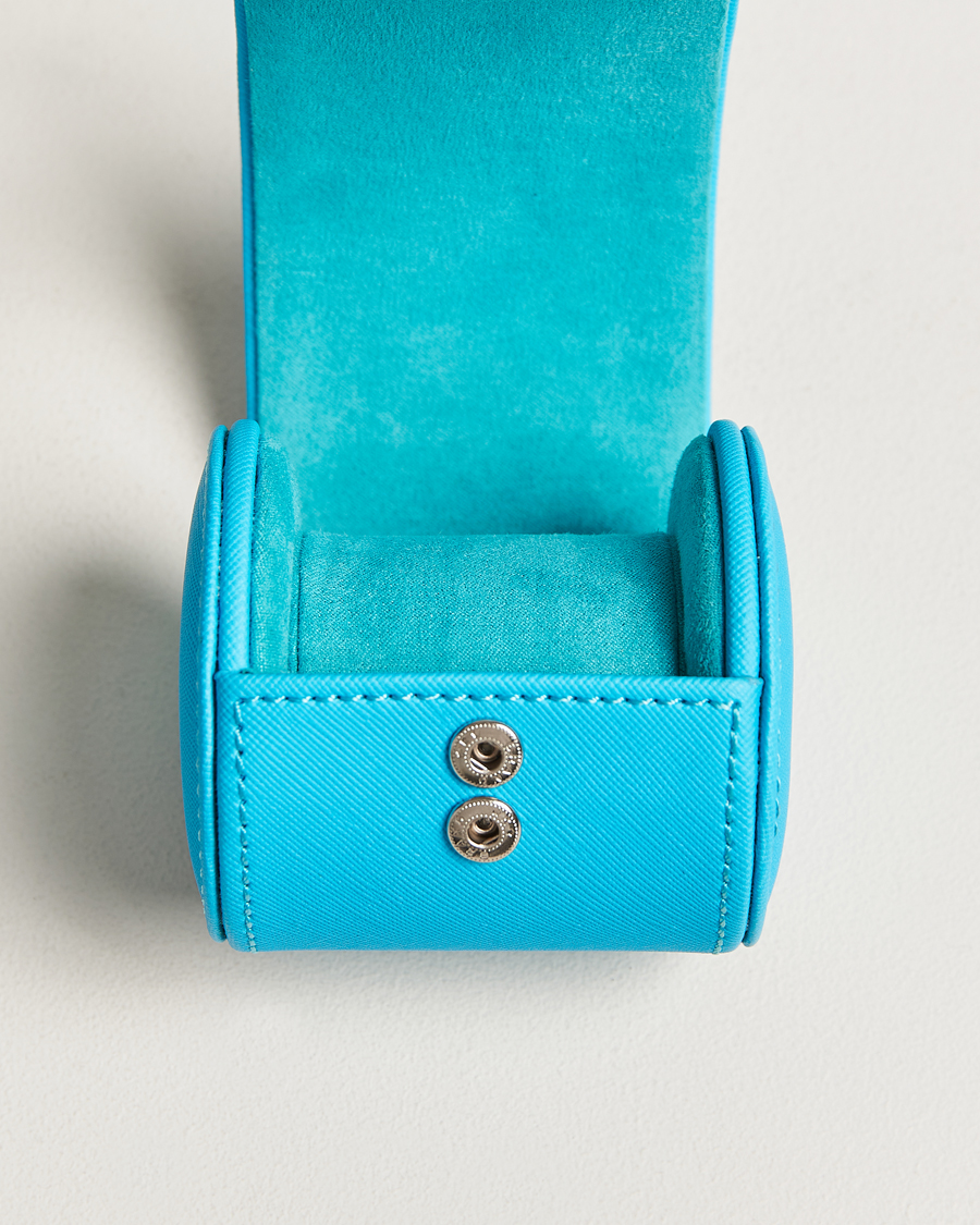 WOLF Single Watch Roll Turquoise