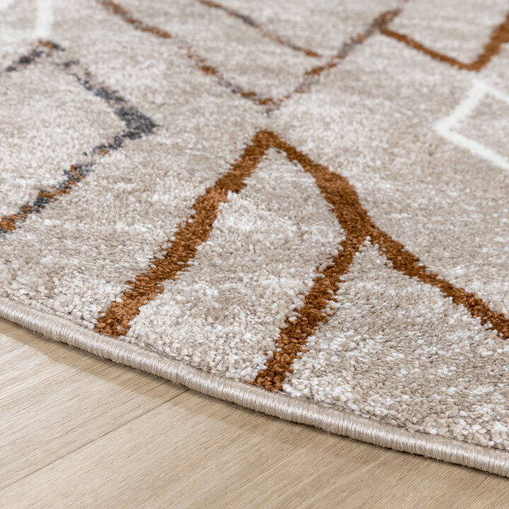 Berber vloerkleed rond - Blend Diamond Beige