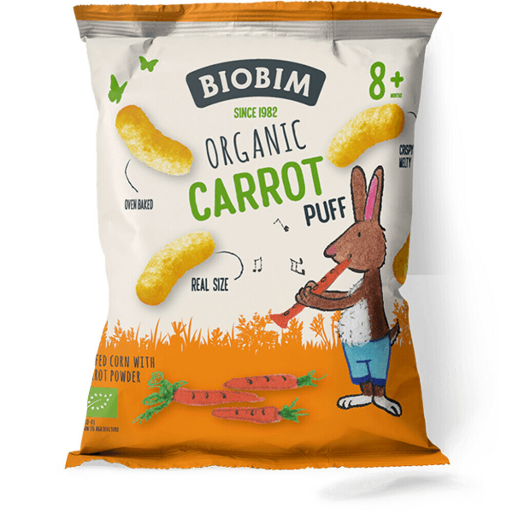 8x Biobim Puffs 8+ mnd Wortel 15 gr