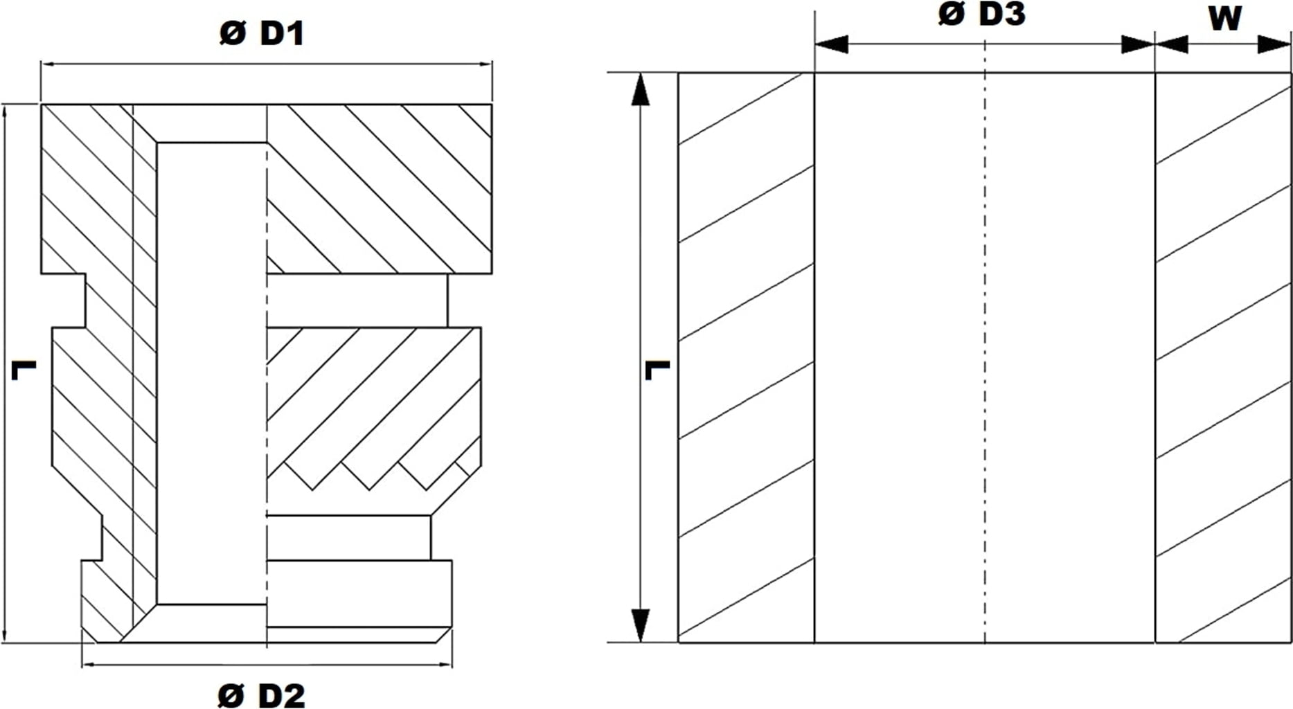 3DJAKE  Gewindeeinsätze (50er Set), M3 x 5,7 mm (50 Stk)    Spezial Gewindeeinsätze für 3D Druck Bauteile im 50er Set