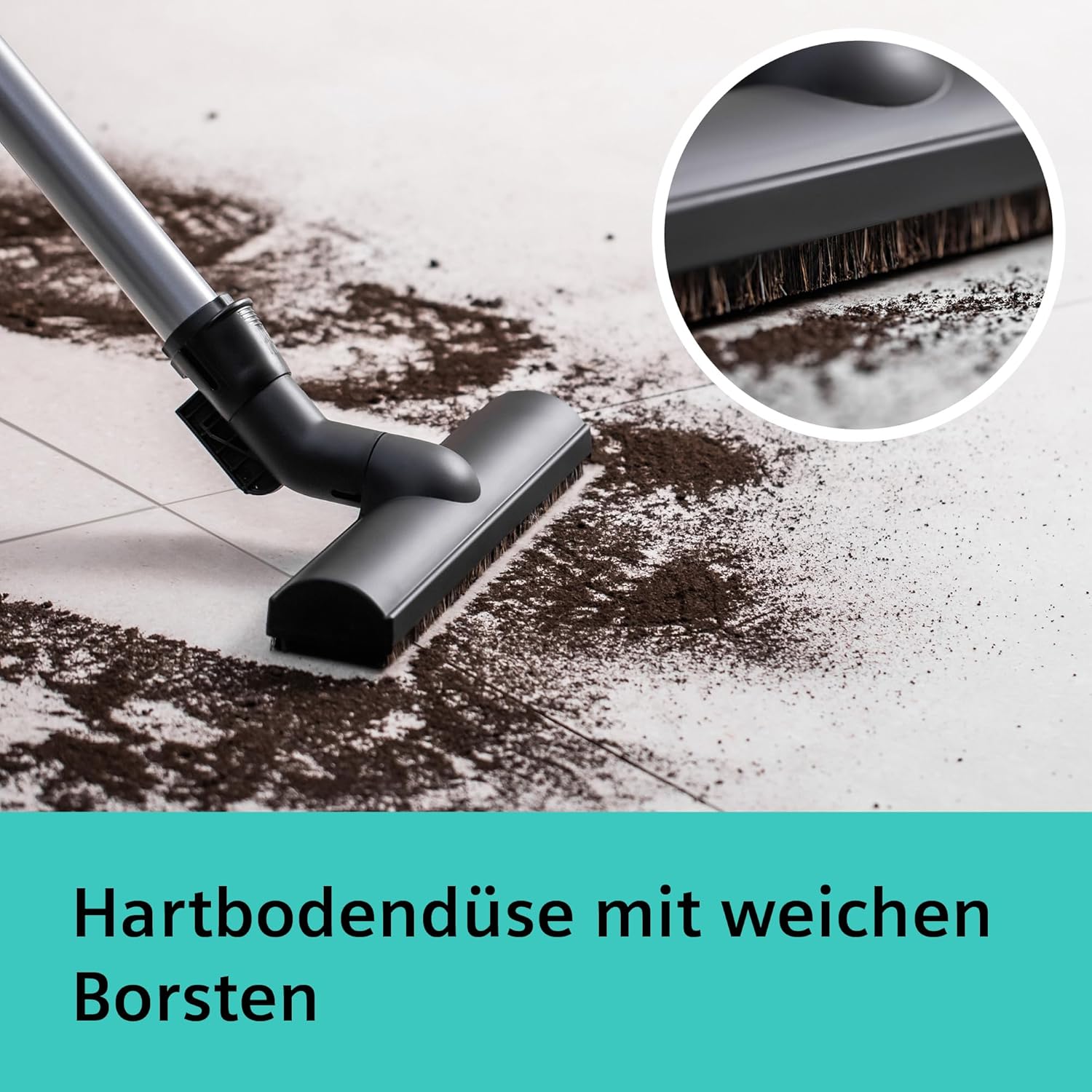 Siemens Staubsauger mit Beutel Q5.0 Extreme silencePower VSQ5X1232, für Allergiker, Hygiene-Filter, Starke Saugleistung: Parkett, Teppich, Fliesen, langes Kabel, Made in Germany, 850 W, schwarz