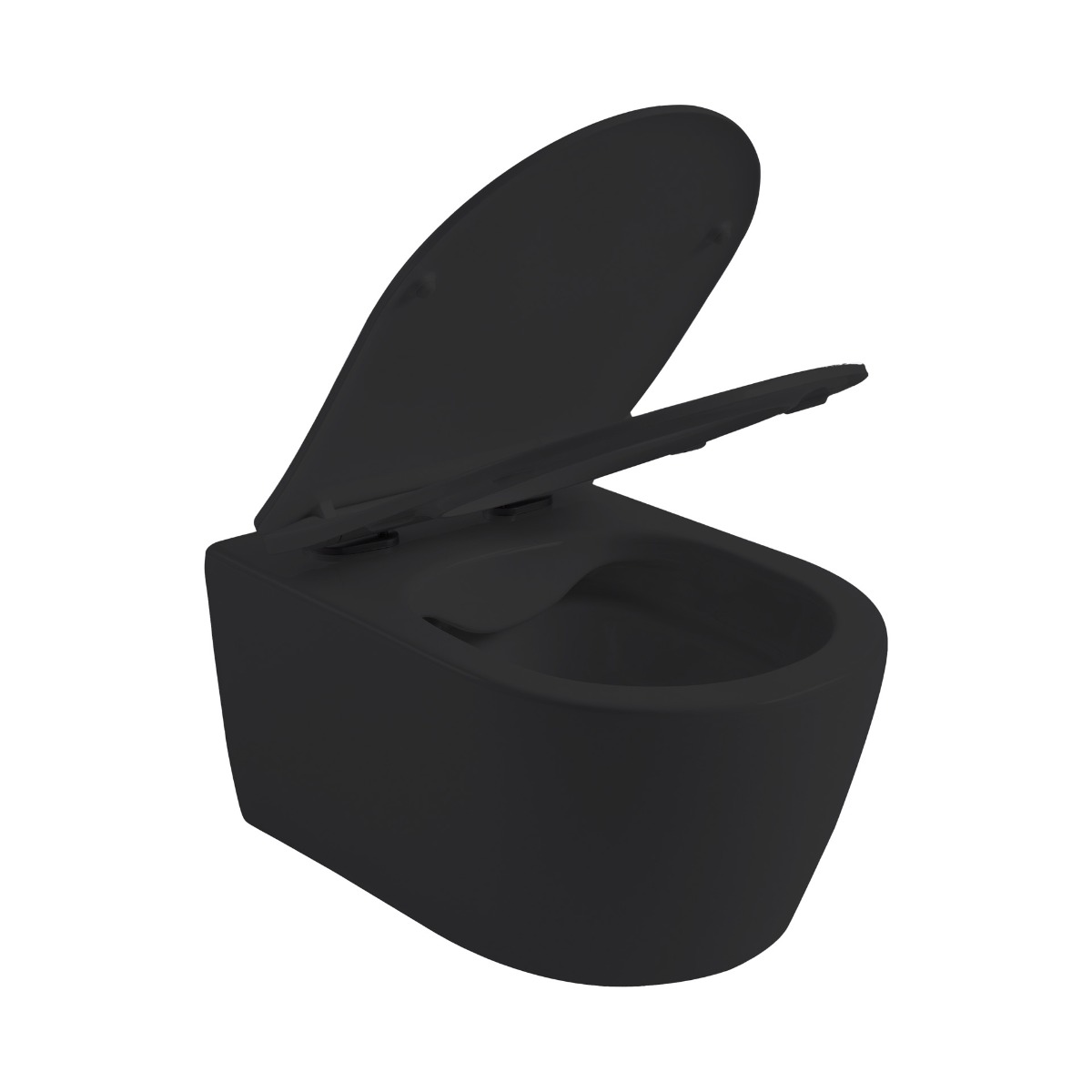 Sanigoods Willow hangend toilet met softclose sluiting zwart mat