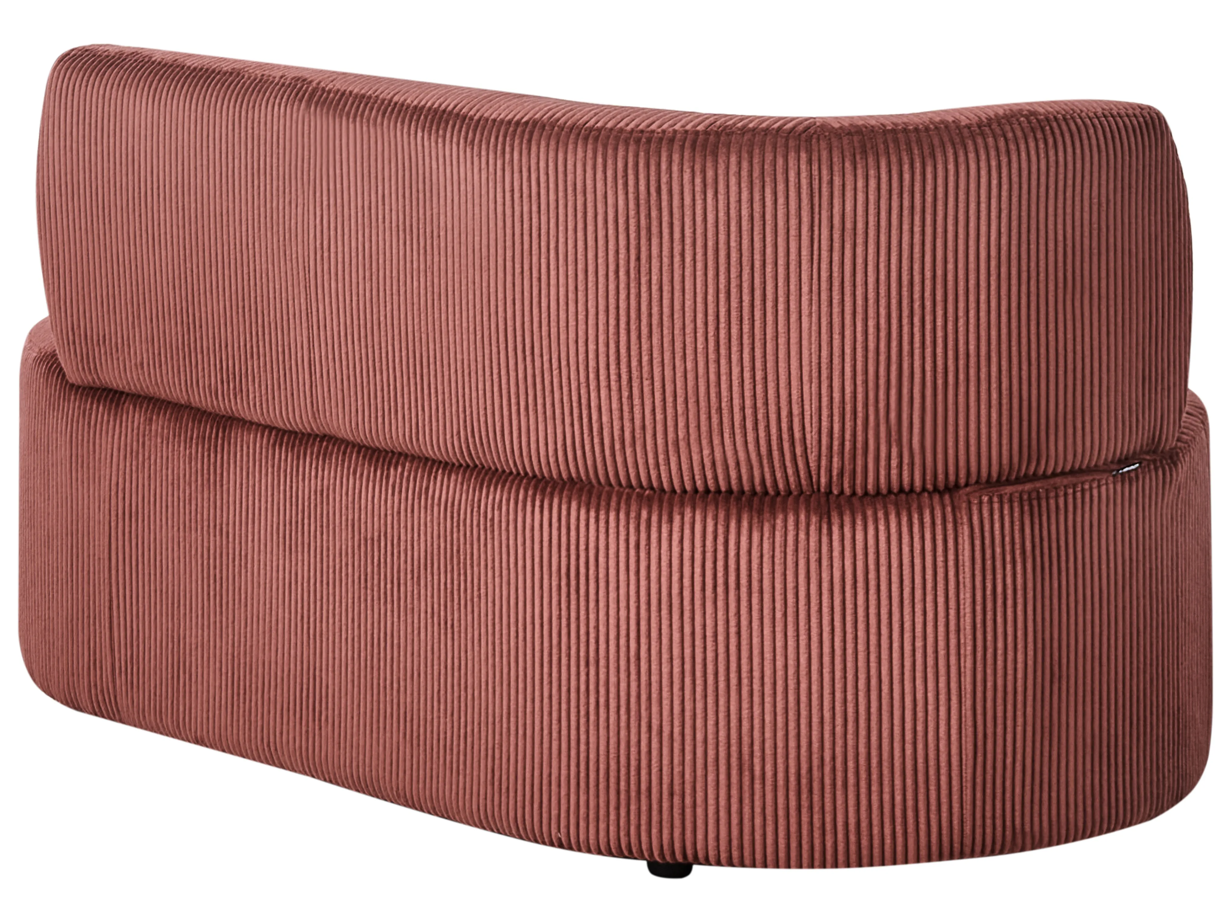 Linkszijdige chaise longue VANVEY Corduroy Rood
