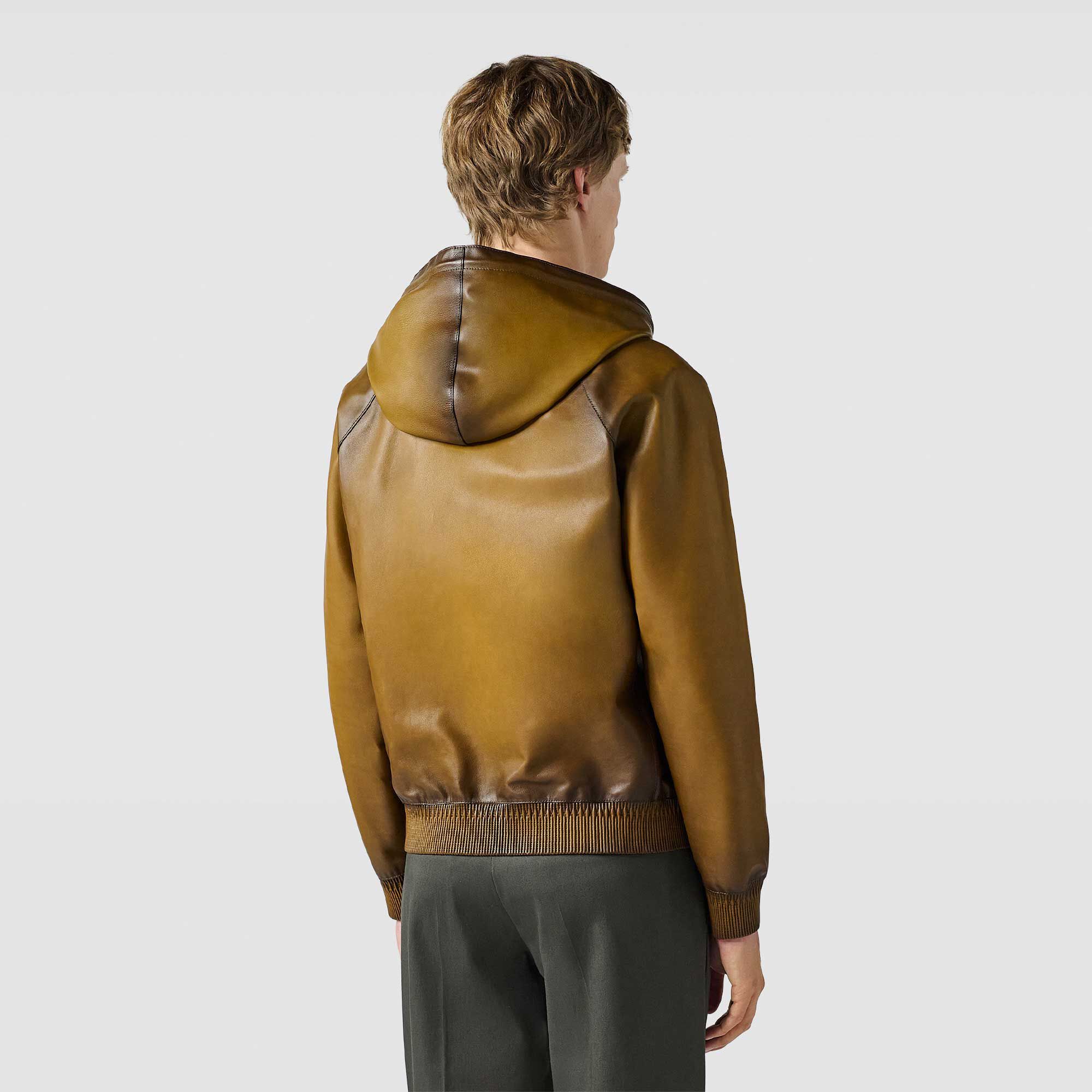 Hoodie En Cuir Patine