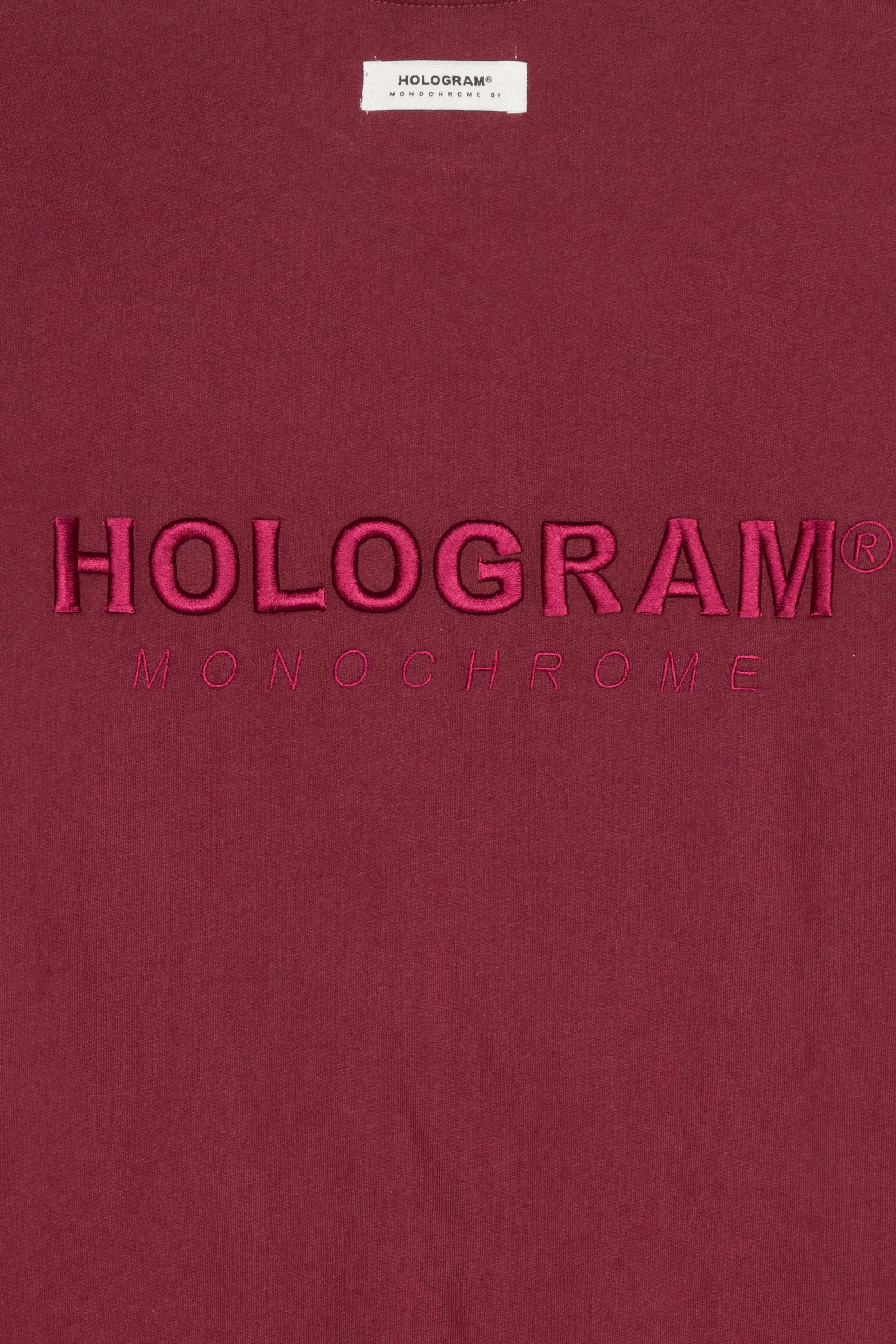 Hologram Sweat Crewneck Monochrome Rouge