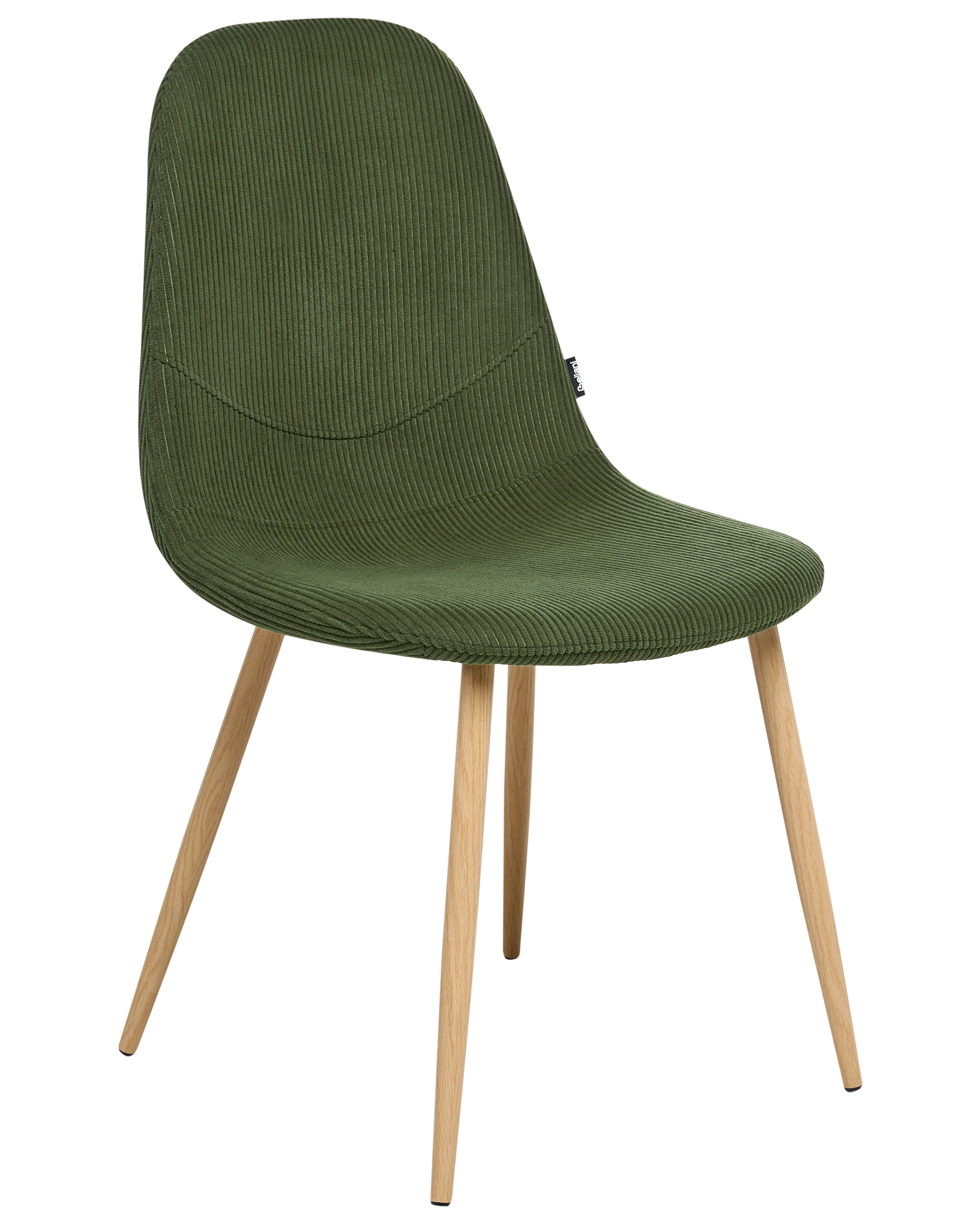 Set van 2 eetkamerstoelen HILDEN Corduroy Groen