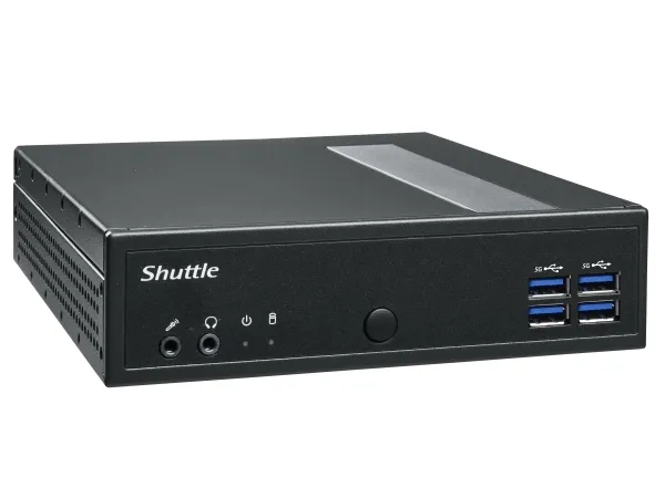 Shuttle XPC slim DL30N - Barebone - ultrakompakt mini-PC 1 x N-series N100 / op til 3.4 GHz - RAM 0 GB - UHD Graphics - Gigabit Ethernet, 2.5 Gigabit Ethernet