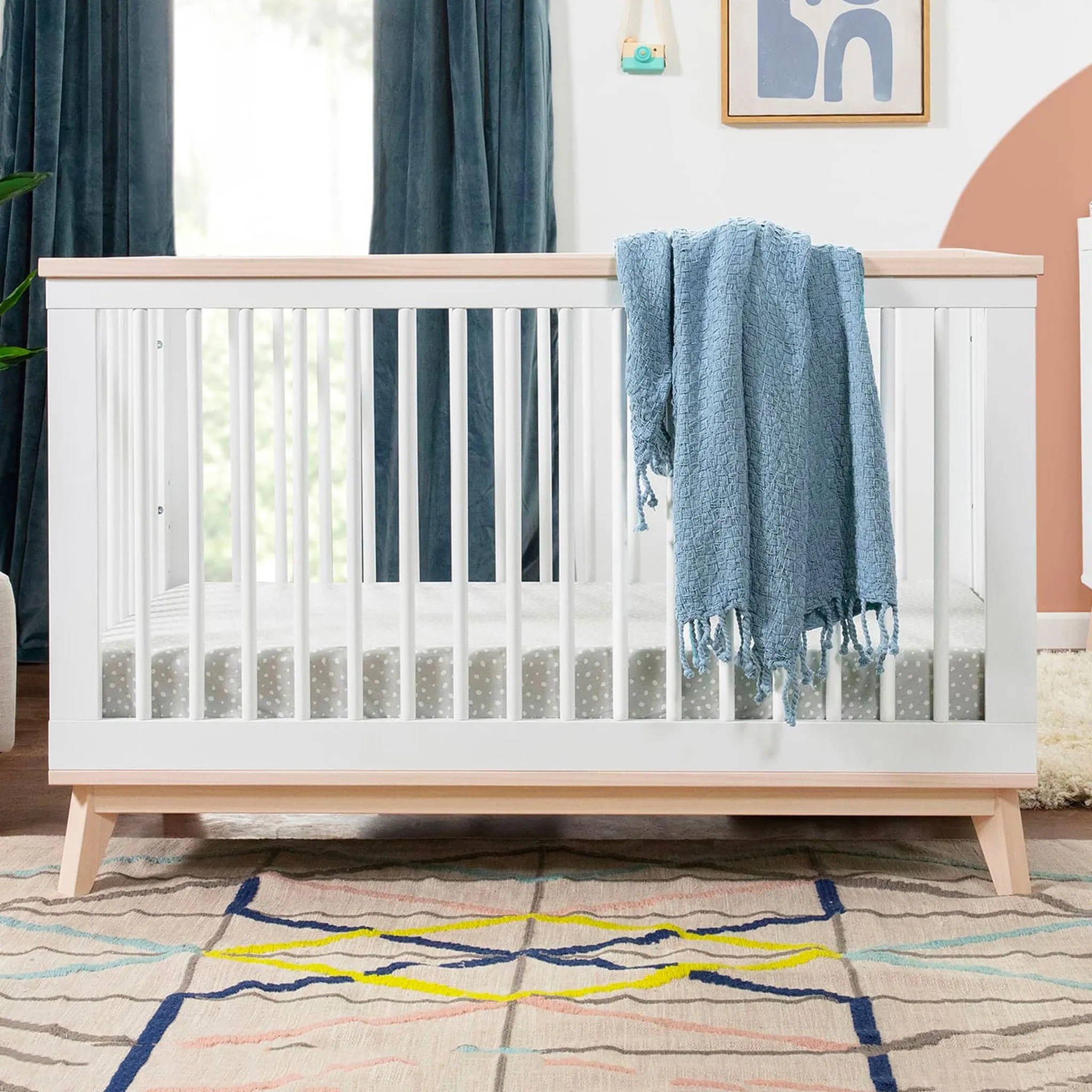 Babyletto Couchette Convertible 3 en 1 Scoot - Blanc  Naturel Lavé