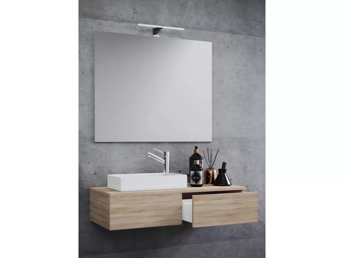 3pcs Plan de toilette Lavabo Gudas Miroir