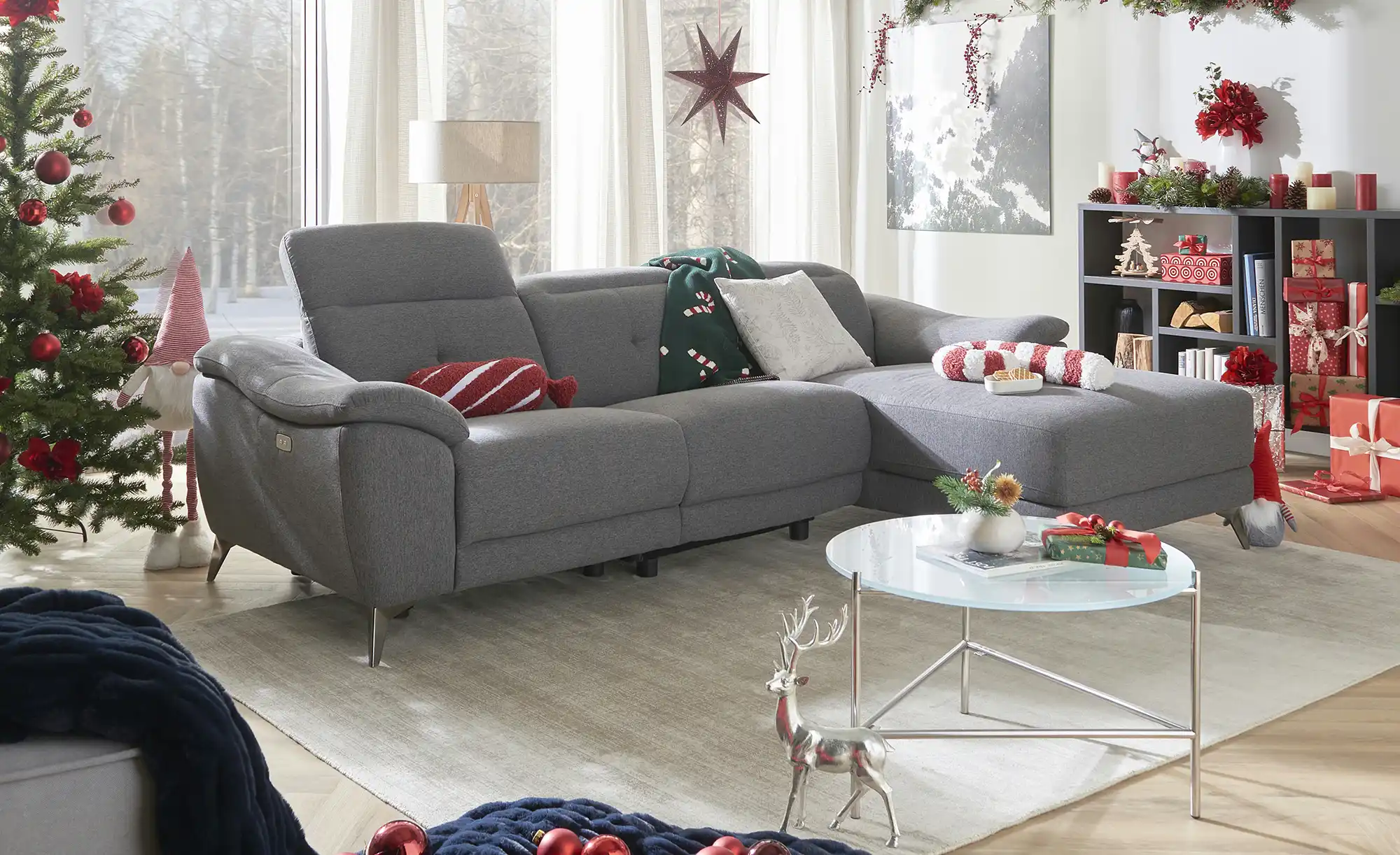 uno Ecksofa mit Relaxfunktion Eva