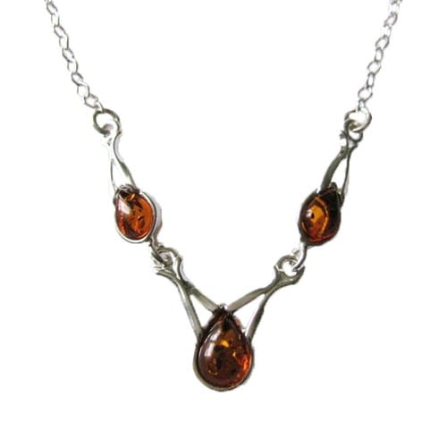 Collier ambre argent