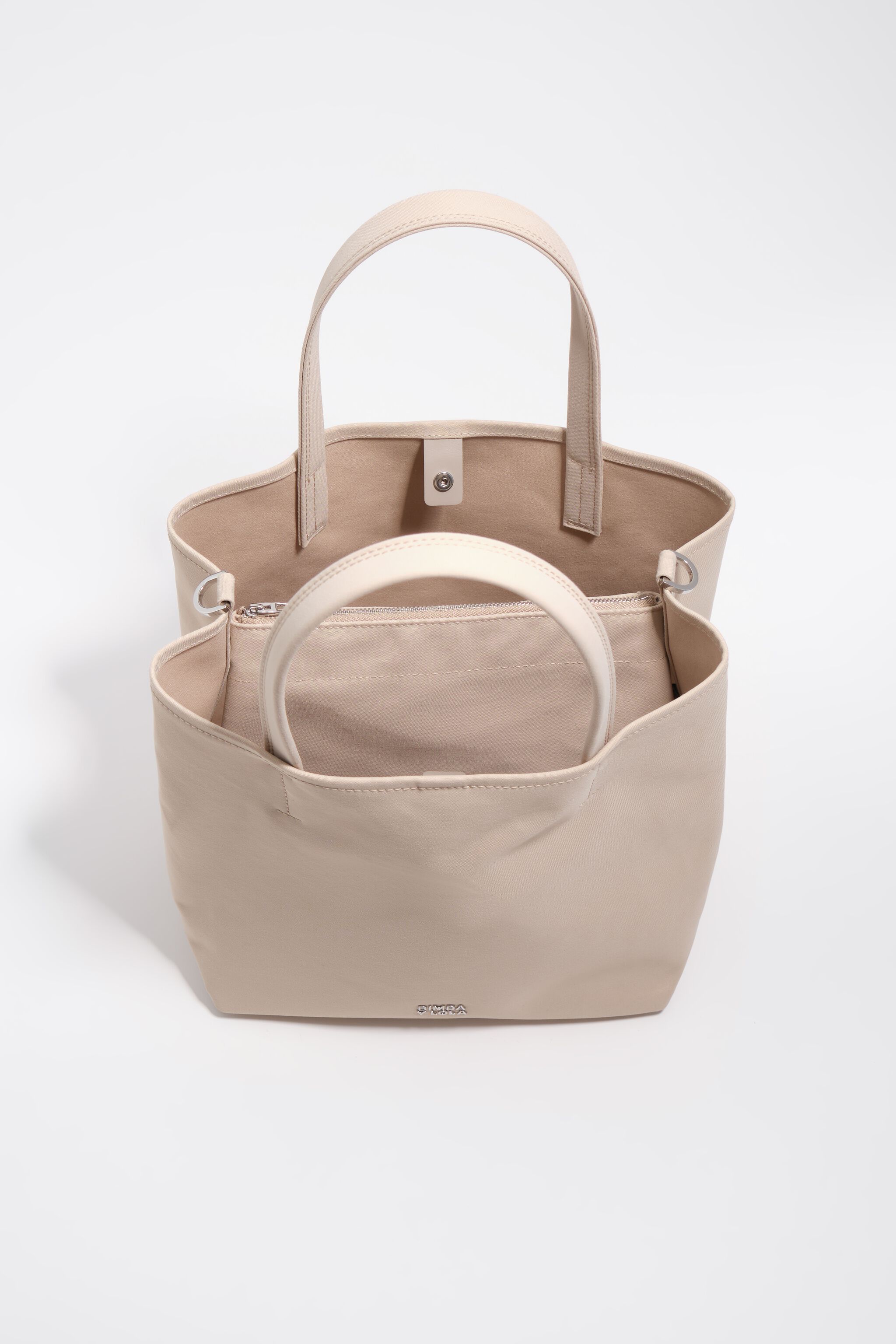 Bolsa grande de tecido cor areia para Chihuahua