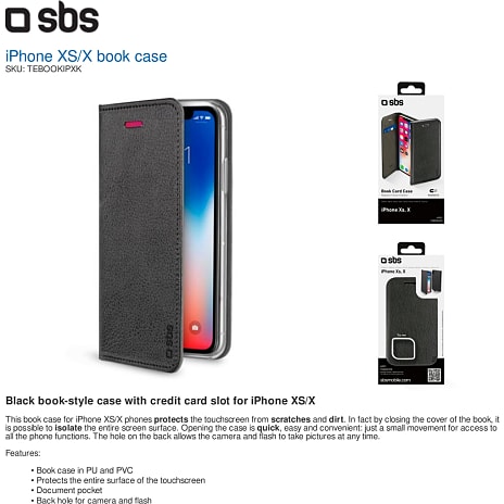 SBS iPhone X/XS wallet - sort