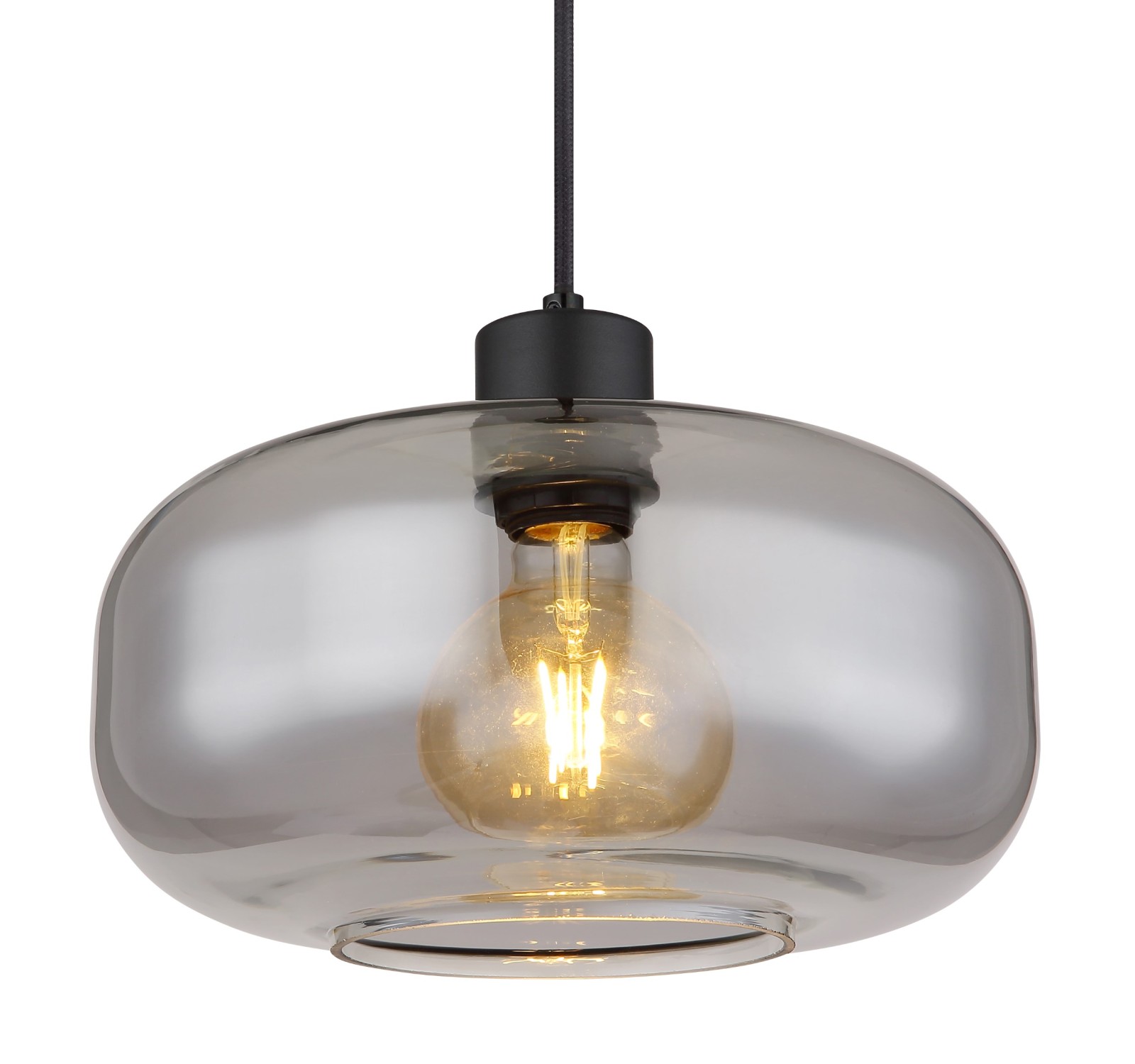 Pendelleuchte - schwarz matt - 120 cm hoch