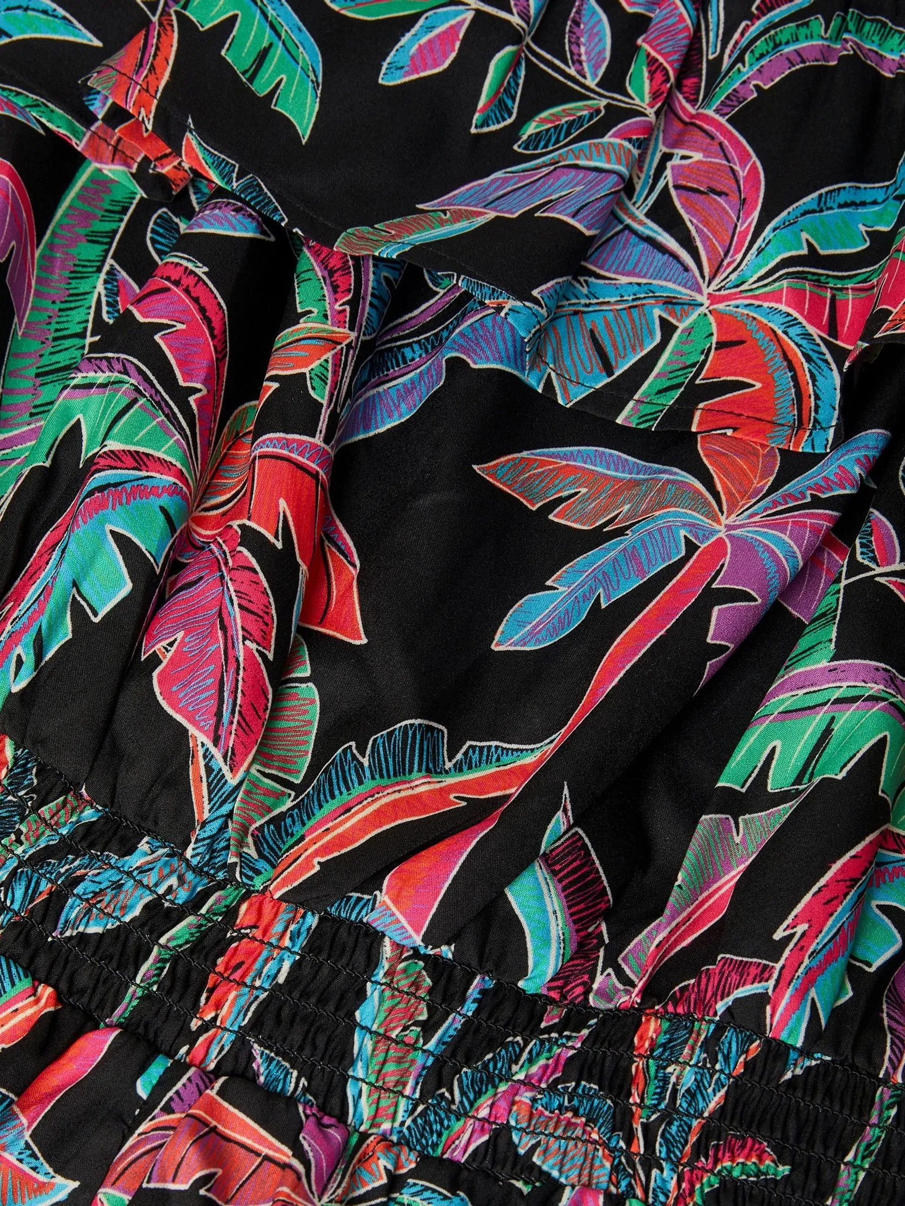 Monsoon Neon Tropical Print Playsuit