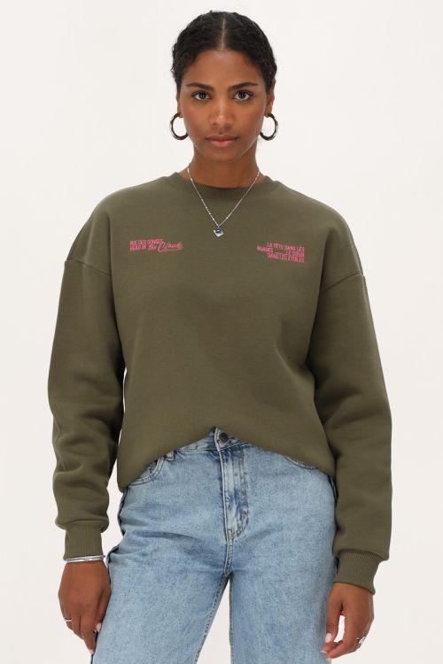 Donkergroene sweater 