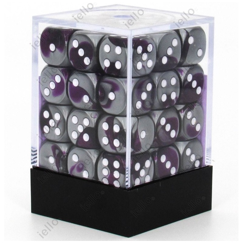 Pack de 36 dés D6 * gemini * VIOLET & ACIER