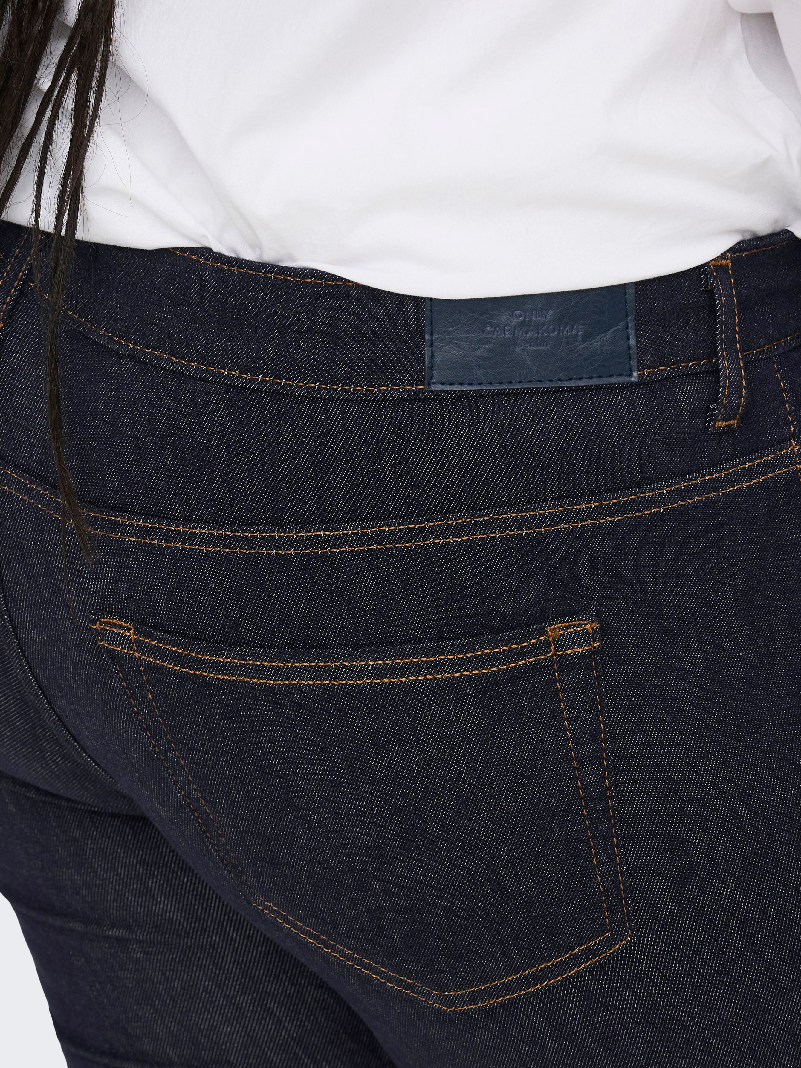 CARWILLY Mittlere Taille Skinny Fit Jeans Dark Blue Denim