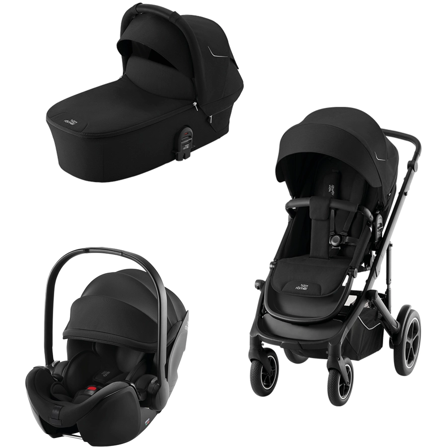 Britax Römer 3 in 1 Kinderwagen Smile 5Z Babyschale 5Z2 Space Black