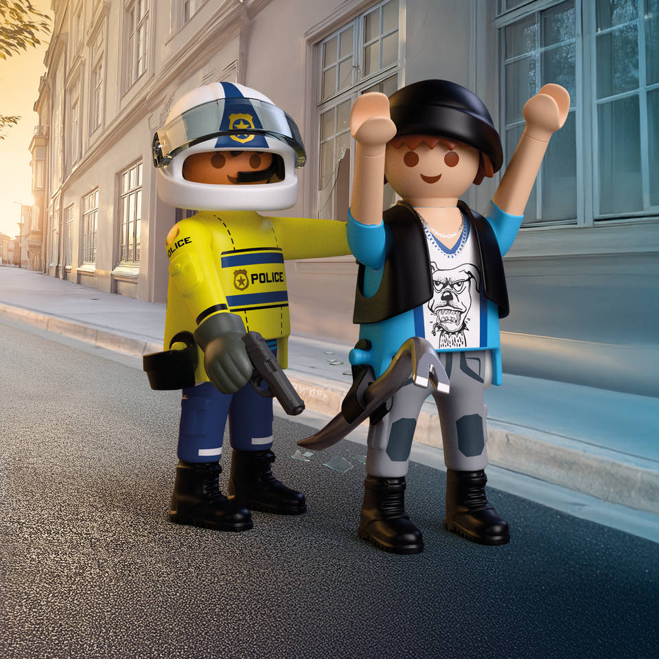 PLAYMOBIL City Action achtervolging met motorfiets 72079