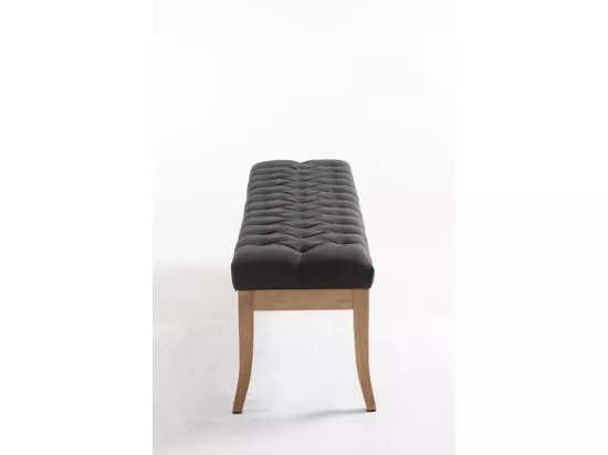 Banquette - Tissu & Bois - Gris foncé - Ramses