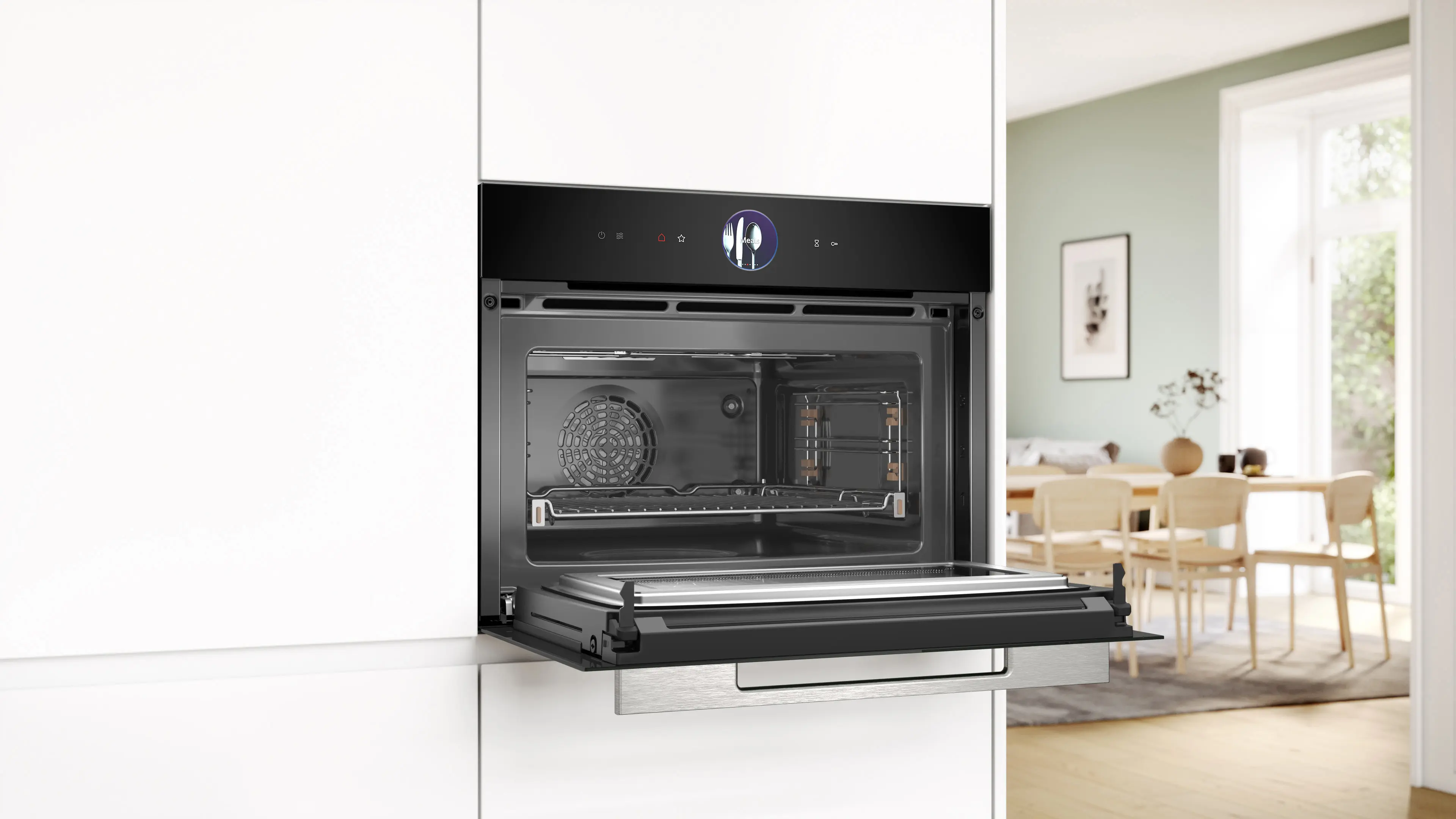Serie 8 Compacte bakoven met magnetron 60 x 45 cm Zwart