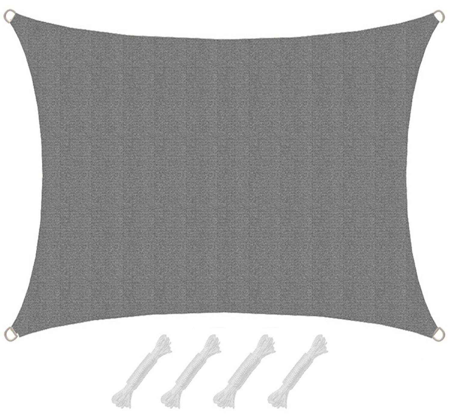 AMANKA 1,5x2m grijs HDPE waterdoorlatend schaduwdoek