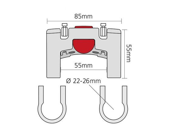 Klickfix Låsbar Adapter, ø22-26