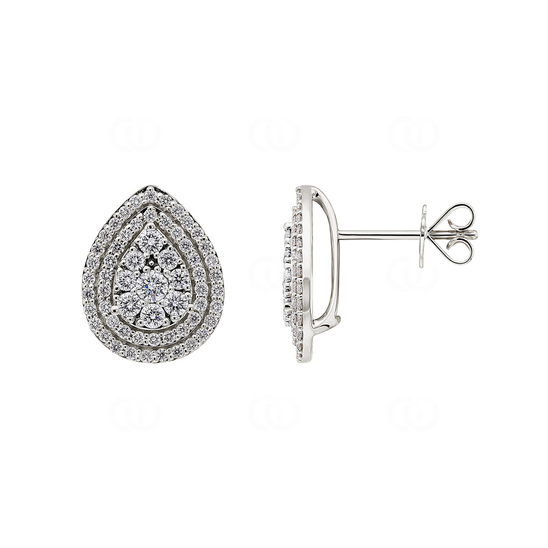 Ohrstecker 750/18 K Weissgold mit Diamanten 1.00 ct H/si by CHRISTIAN