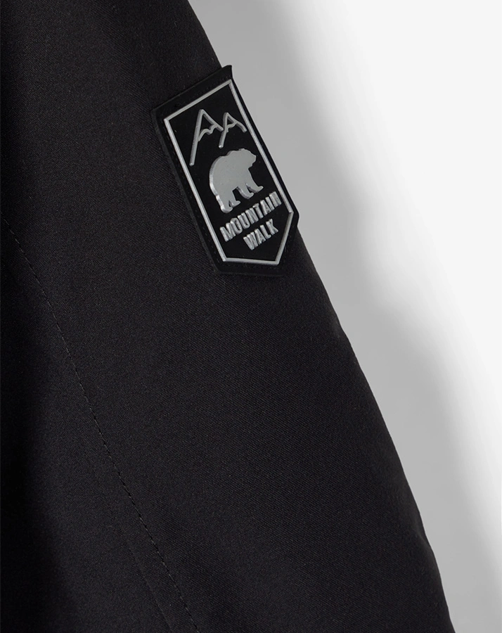 Winter-Parka NMMMIBIS mit Kunstfellbesatz in schwarz