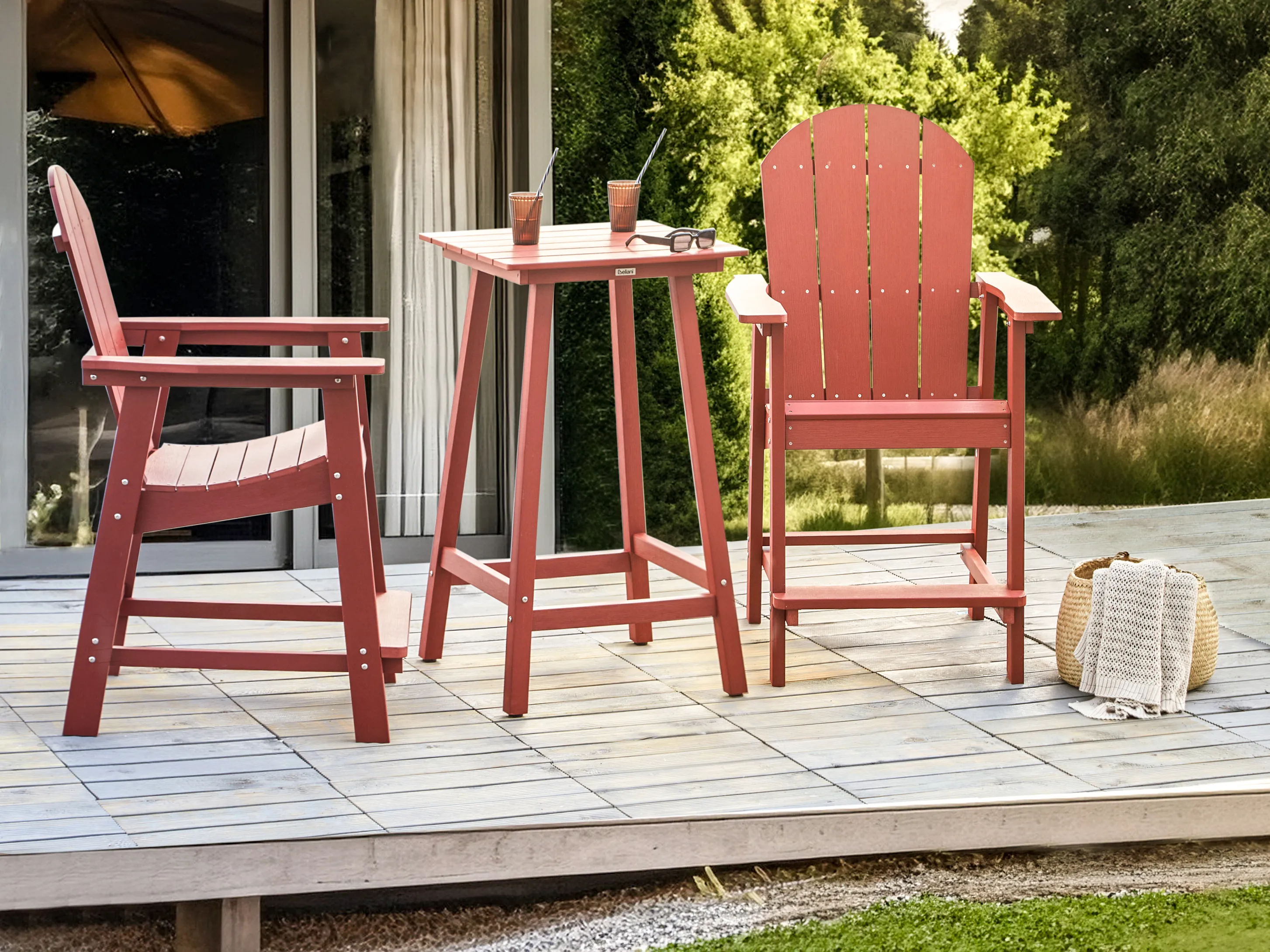 Bistroset ADIRONDACK Rood