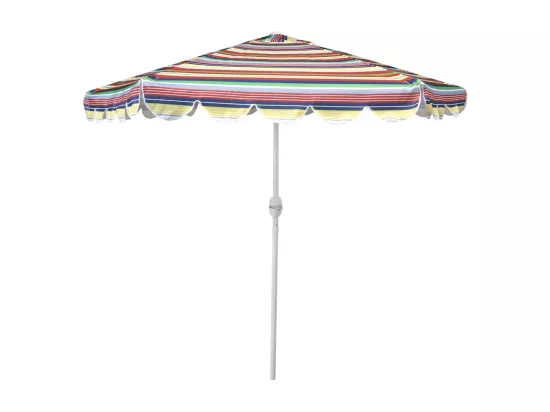 Parasol inclinable multicolore – Ø2,50m – H2,13m – Aluminium – Toile polyester 160g/m² – Manivelle