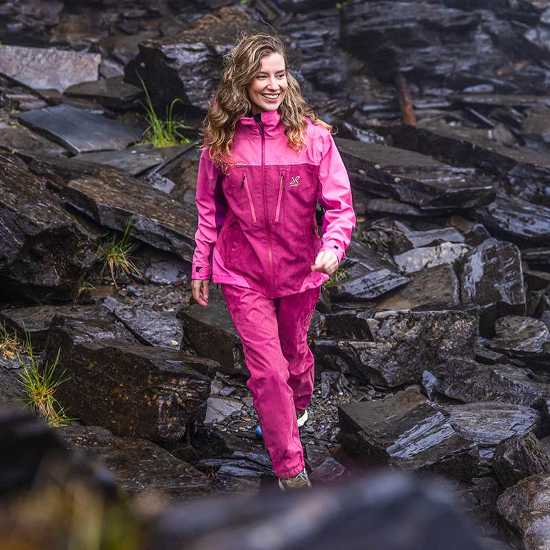 Silence Proshell 3L Jacket Dame Ibis Rose/Baton Rouge