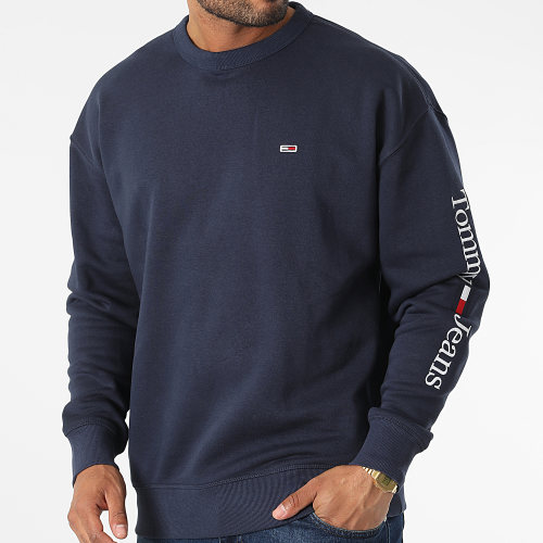 Sweat Crewneck Linear Placement 5012 Bleu Marine