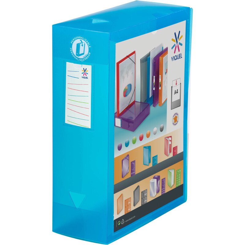Boîte de classement plastique personnalisable CLASS DOC PROPYGLASS VIQUEL dos 10 cm couleur