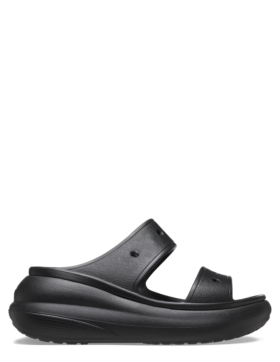crocs sandales compensées femme classic crush sandal noir