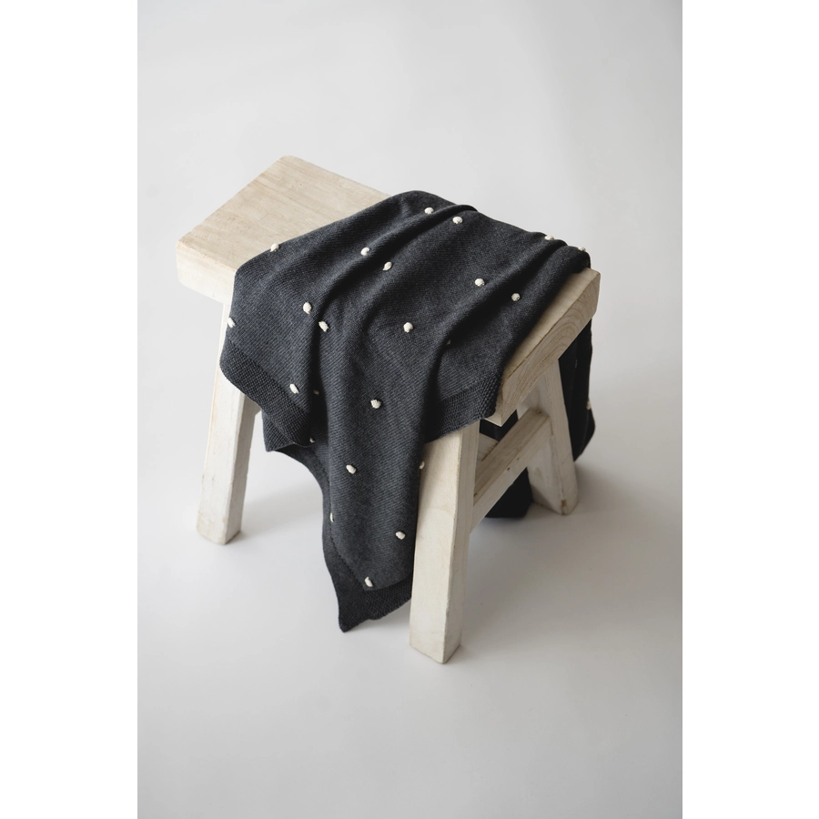 Kaiser Babydecke KNOTS organic cotton dark greyknots natural