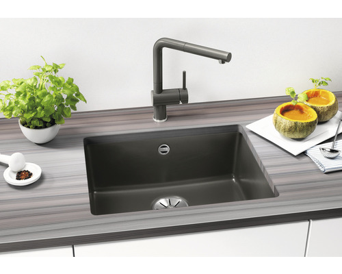 Blanco SUBLINE 500-U spoelbak, 530 x 456 mm, zwart, 523740