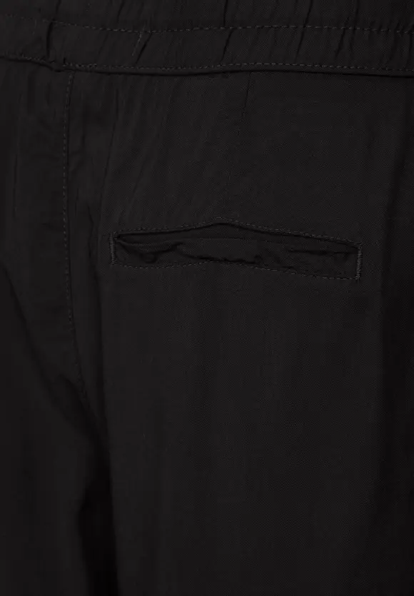 Loose Fit Viskose Hose - Black