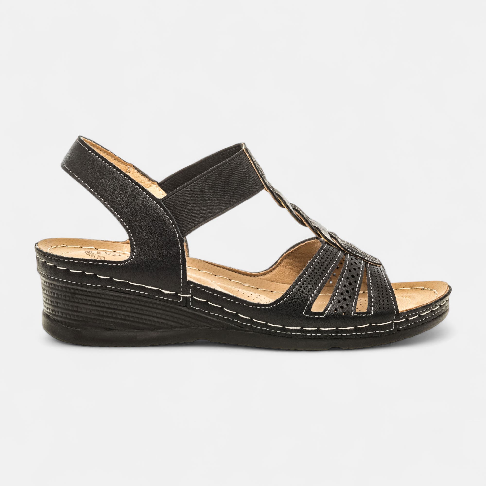 Nu-pieds confort Femme noir