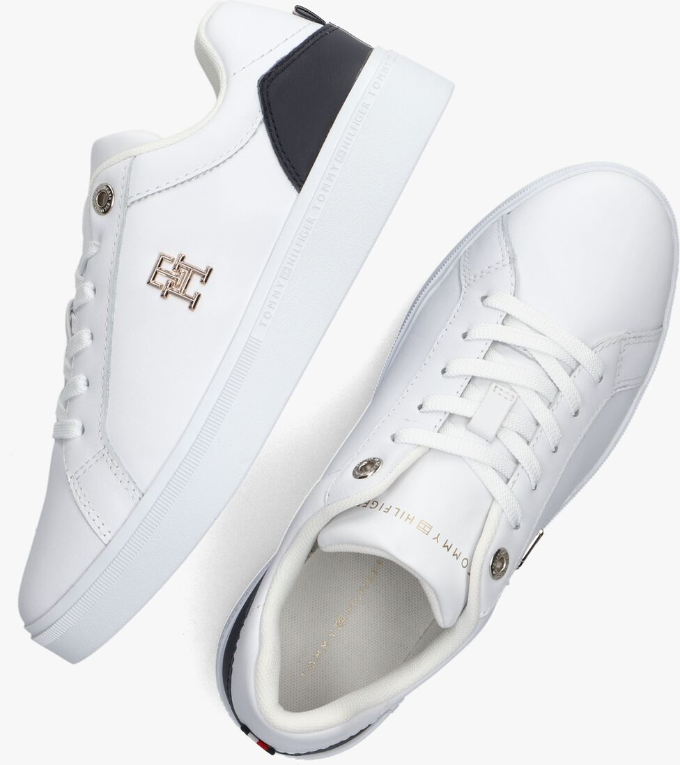 TOMMY HILFIGER witte tommy hilfiger lage sneakers th court