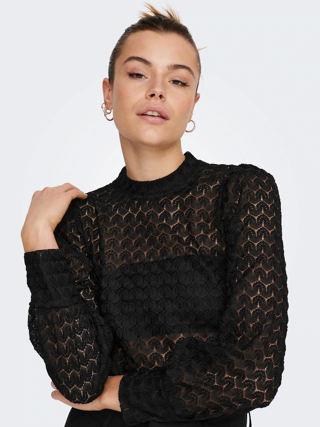 JDY Spitzenshirt »JDYAVERY L/S LACE TOP JRS NOOS«