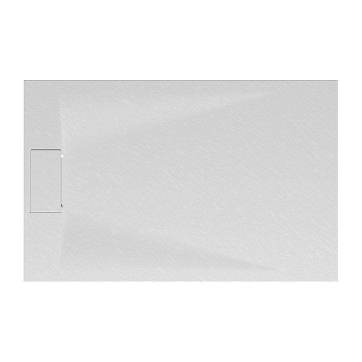 Receveur de douche 90 x 140 cm, effet pierre blanche, Schulte