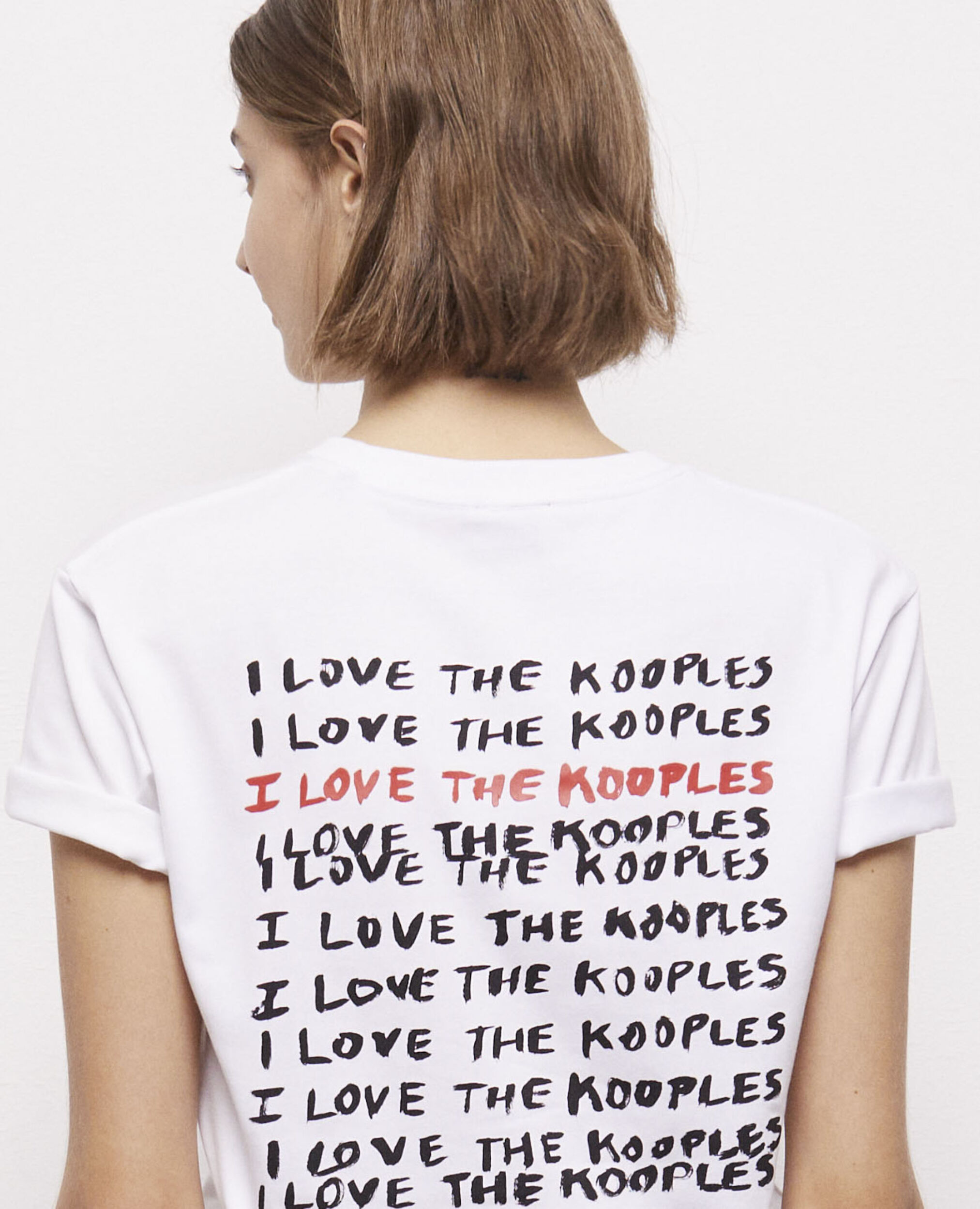 T-shirt I Love Kooples blanc