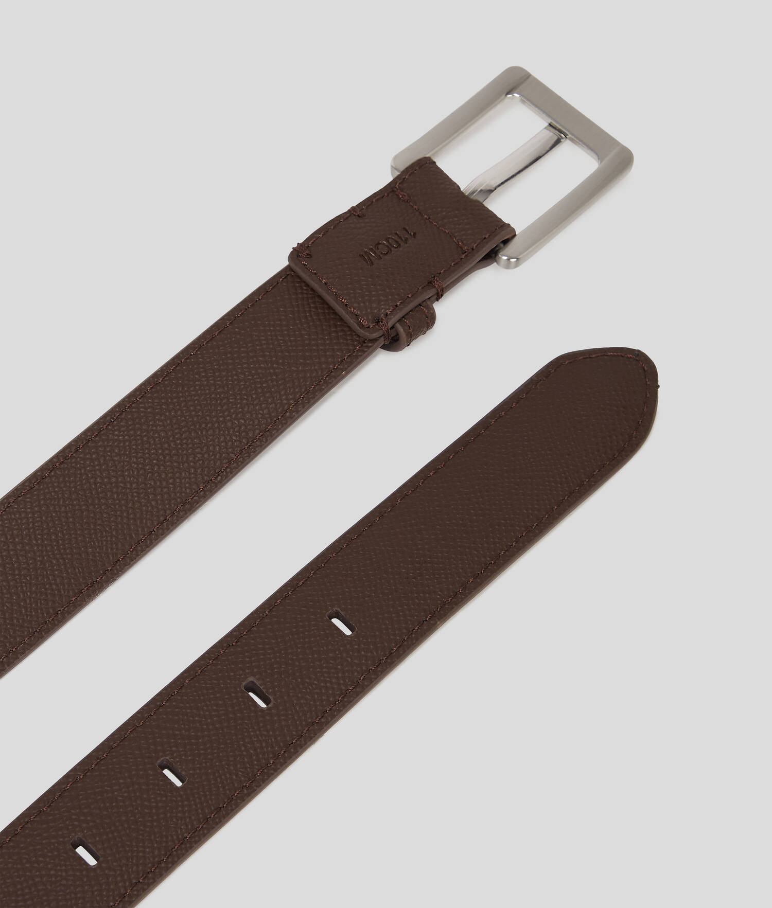 CEINTURE EN CUIR K/ESSENTIAL - MARRON