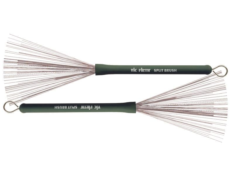 Vic Firth Split Brushes Paar Drum-Besen mit doppelter Reihe von Drähten