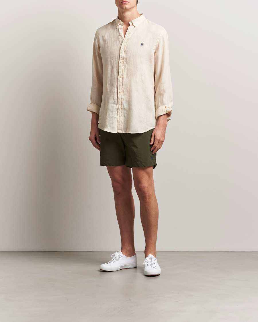 Polo Ralph Lauren Slim Fit Linen Shirt Full Cream